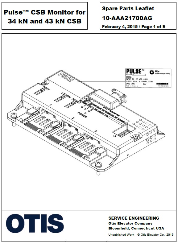 SPL 10-AAA21700AG Pulse CSB Monitor for 34 KN and 43 kN CSB