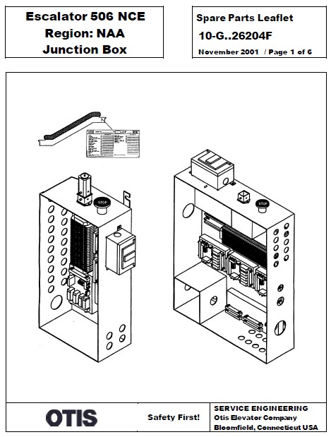 SPL 10-GAA26204F Escalator 506 NCE Region: NAA Junction Box