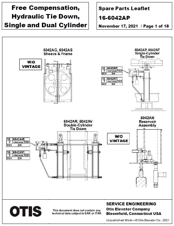 SPL 16-6042AP Free Compensation, Hydraulic Tie Down, Single and Dual Cylinder
