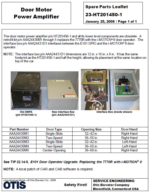 SPL 23-HT201450-1 Door Motor Power Amplifier