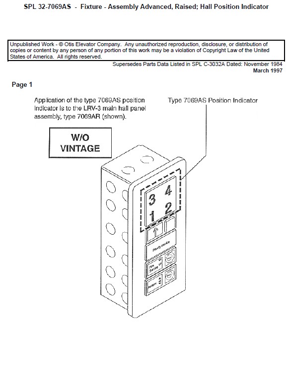 SPL 32-7069AS - Fixture - Assembly Advanced, Raised; Hall Position Indicator